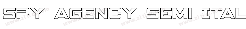 Spy Agency Semi Ital字体转换